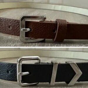 Women Brown & Black Leather Belts – 2 Piece Bundle - NWOT